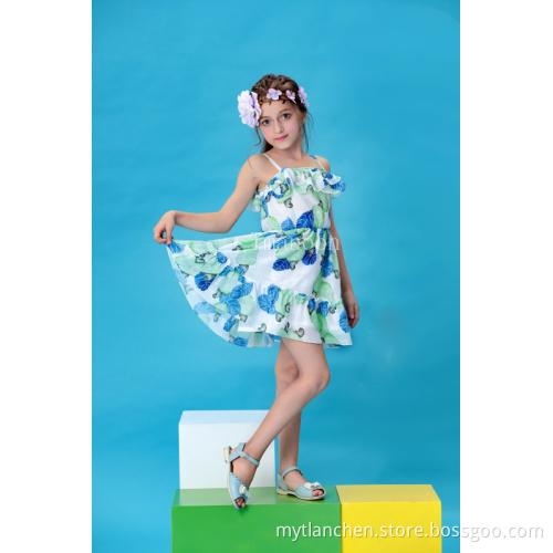 Pure Flower Girls′ Dresses Girls′ Clothing Sets